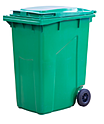 Контейнер мусорный ТАРА.РУ 360 литров, зеленый, МКТ 360