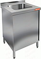 Стол с распашной дверцей и моечной ванной HICOLD НСЗ1М-6/6БЛ