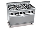 Плита газовая 6-ти конфорочная с духовым шкафом BERTO'S G7F6PW+T, 18608100