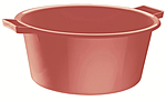 Таз круглый RESTOLA 13 литров бордовый, 432105821