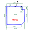 Камера холодильная ПРОФХОЛОД с внутренним объемом 15,6 м3, и габаритами (Д х Ш х В) 3040х2850х2200 мм