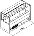 Витрина холодильная FRIGOMECCANICA NEXT TOTAL L 2150 H 1400 MI, BVRTNB21134
