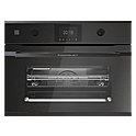 Шкаф духовой с микроволнами KUPPERSBUSCH CBM 6350.0 GPH 2, графитовое стекло, Black Chrome