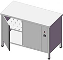 Стол тепловой SIMECO СТ1707Р 1700х700х850 без борта, распашные двери