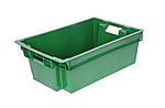 Ящик п/э ТАРА.РУ 600х400х200 сплошной цв. зеленый, 206 зеленый