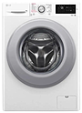 Машина стиральная LG F4M5VS4WP, с фронтальной загрузкой, с паром, 9кг, 1400об/мин, инверторная