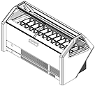 Витрина для мороженого IFI SCREEN GELATO L 2125 H 1261 UC, RSC120212125