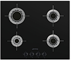 Панель варочная газовая  SMEG HOME PVL664CN, 60 см, черная стеклокерамика, прямой край
