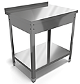 Стол производственный на нержавеющем уголке ЭКОНОМ АЛТЭК СБП НУ 9/6-Р разборный с бортом и полкой