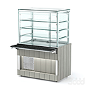 Витрина нейтральная с дверками раздачи (3 полки) REFETTORIO RC22ASN Capital 1105x700x1670(830)мм, С0000017104