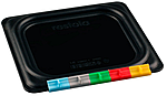 Крышка для гастроемкости RESTOLA GN 1/6 черный полипропилен, 176х162х20 мм, 422102213