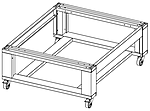 Подставка для трех газовых конвейерных печей для пиццы SYNTHESIS 08/50 V PW GAS / BM 3MC