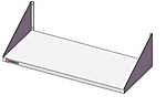 Полка настенная открытая косынка SIMECO ПН1304 1300х400х250