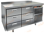 <b>Стол холодильный</b> HICOLD SN 33/TN увеличенная столешница 700 мм