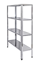 Стеллаж кухонный LUXSTAHL СР-1800х1300х400/4 нерж