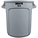 Контейнер круглый RUBBERMAID BRUTE 37.9 литров, серый, FG261000GRAY