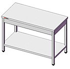 Стол производственный SIMECO Бизнес CE1207П 1200Х700Х850  без борта, с полкой