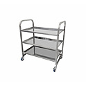 Тележка сервировочная LUXSTAHL нерж. 3 уровня, мко790