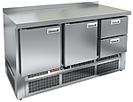 Стол холодильный HICOLD GNE 112/TN + колеса