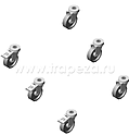 Комплект из 6 колес для столов 4 двери COLDLINE, O44600002001