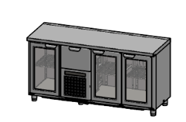 Стол холодильный для хранения напитков со стеклянными дверьми АЛТЭК ШЕФ TC BD G1-CBR-G1-G1 (СК000139261)