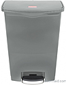 Контейнер с фронтальной педалью <b>Step-on </b>RUBBERMAID Slim Jim 90 л серый, 1883606