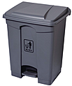 Бак серый для мусора c педалью и крышкой 68 л, H0613G