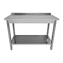 Стол производственный H-ESSEN СРП 7/7 нерж, усиленный, пристенный, полка сплошная