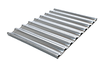 Лист волнистый перфорированный ТЕХЛЕН 800х600мм 8 волн, желоб 80х30мм, длина желоба 600мм, алюм. 1,5мм