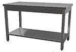 Стол GASTROLUX Standart СП-206/S 2000х600х850 без борта, с нижней сплошной полкой,2 доп ноги  каркас - нерж.профиль 40х40, нерж.сталь