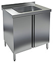 Стол производственный с распашными дверцами и моечной ванной HICOLD НСЗ1М-8/7Б