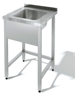 Ванна моечная АЛТЭК ВМ1 6/7/8,5 мойка 400х400х300, отступ сзади 100 мм, слив 90