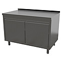 Стол рабочий GASTROLUX С-076.6Р/Pr/Б 700х660х850мм, нижний шкаф с распашными дверцами, без столешницы, нерж.профиль 40х40, AISI 430