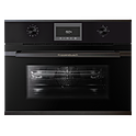 Шкаф духовой с микроволнами KUPPERSBUSCH CBM 6330.0 S2, черное стекло, Black Chrome