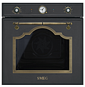 Шкаф духовой многофункциональный SMEG HOME SF67C1DAO 60 см, 9 функций, антрацит, фурнитура латунная