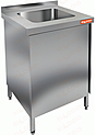Стол производственный с распашными дверцами и моечной ванной HICOLD НСЗ1М-6/7БЛ