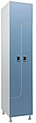 Шкаф для раздевалок МЕТАЛСИТИ WLZ 21-40 EL электронный замок, голубой/белый ЛДСП