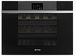 Шкаф винный встраиваемый SMEG HOME CVI118RWN2, 45 см, петли справа, черное стекло