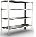 Стеллаж ROSINOX П/О СРСн 10/5-4 4 полки сплошные, разборный