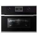 Шкаф духовой с микроволнами KUPPERSBUSCH CBM 6330.0 S3, черное стекло, Silver Chrome