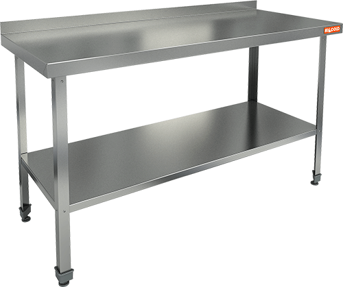 Стол производственный пристенный с полкой HICOLD НСО-15/7БП ЭЦ