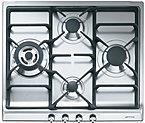 Панель варочная газовая  SMEG HOME SER60SGH3,  60 cм, нержавеющая сталь, фурнитура серебристая