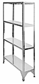 Стеллаж производственный H-ESSEN С-1,8*9*5/4 нерж. каркас , уголок