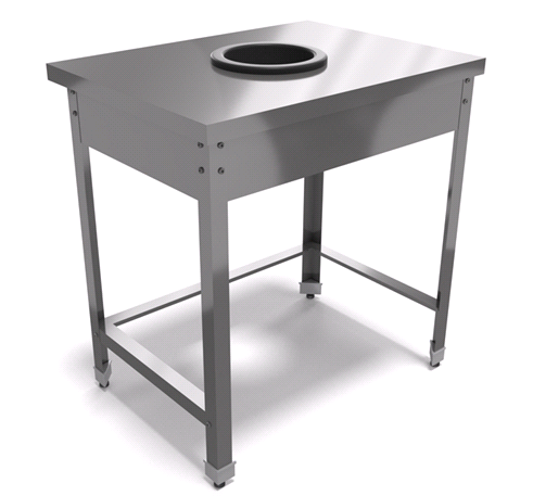 Стол для сбора отходов на нержавеющем уголке серия СУПЕР ЭКОНОМ АЛТЭК CОЭ НУ 10/6-Р