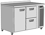 Стол холодильный ФИНИСТ СХСм-700- 1/2, 1 дверь, 2 ящика, борт 45 мм, колеса