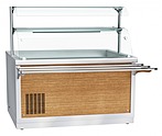 Прилавок для холодных закусок ABAT ПВВ(Н)-70Х-03-НШ, 21000002712 + 21000001961 стенка передняя орех