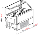 Витрина холодильная для мороженого IFI SAM80 GELATO VAD H 1350 L 1625 EY_129579
