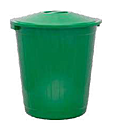 Бак мусорный ТАРА.РУ МБ-80, 80 литров, зеленый