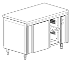 Стол тепловой центральный БСВ СТЭ-714С 1400х700х850 двери купе, полка