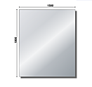 Зеркало 1500х1800 с креплениями
